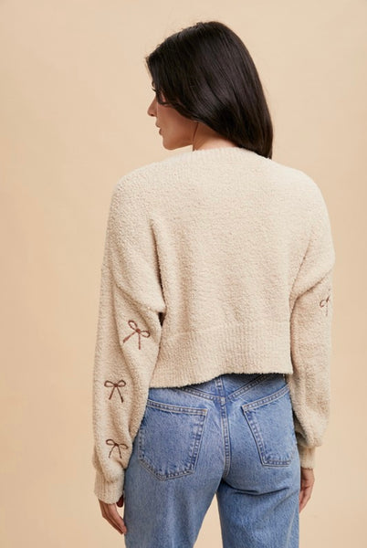 Now Fuzzy Cropped Sweater