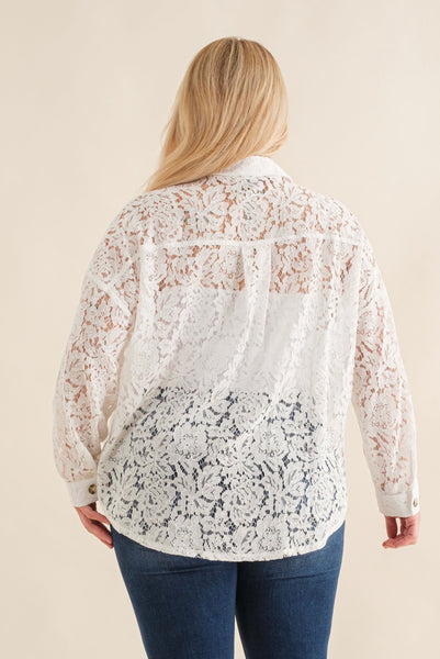 Plus Lace Shacket