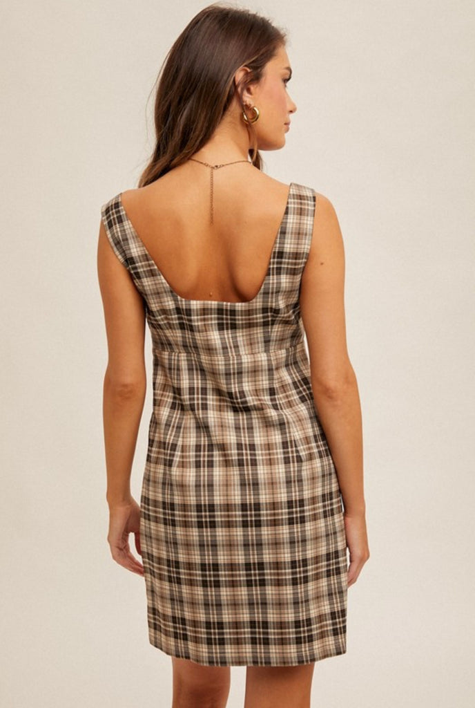 Plaid Mini Dress Large Plaid Mini Dress Large
