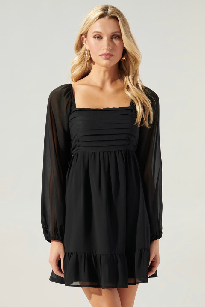 Black Babydoll Mini Dress XL Black Babydoll Mini Dress XL