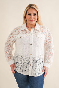 Plus Lace Shacket