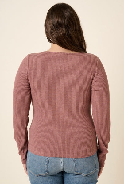 Plus Dusty Mauve Top