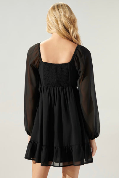 Black Babydoll Mini Dress