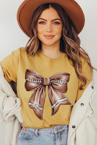 Bow Football Tee