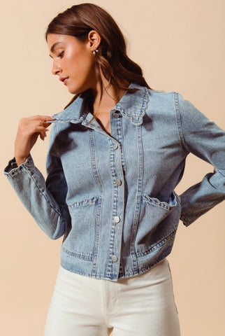 Scalloped Denim Jacket