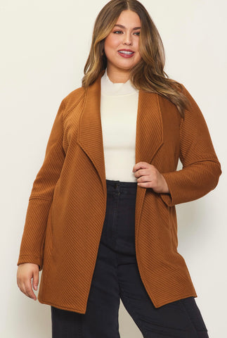 Plus Open Front Cardigan