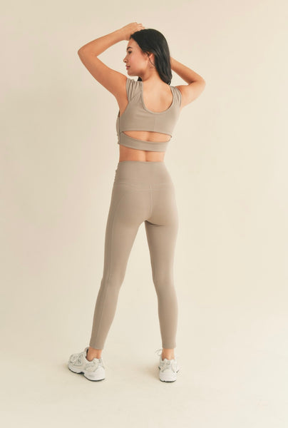 Rucheed Cropped Top & Leggings