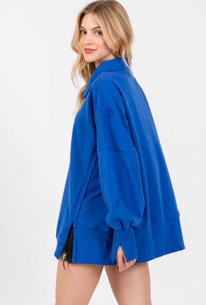 Royal Henley Sweatshirt