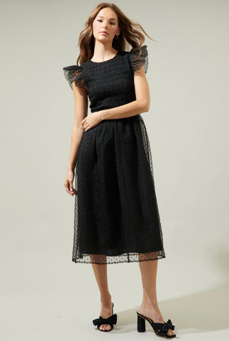 Lucille Smocked Midi Dress