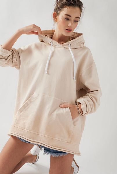 Oversized Distressed Hoodie