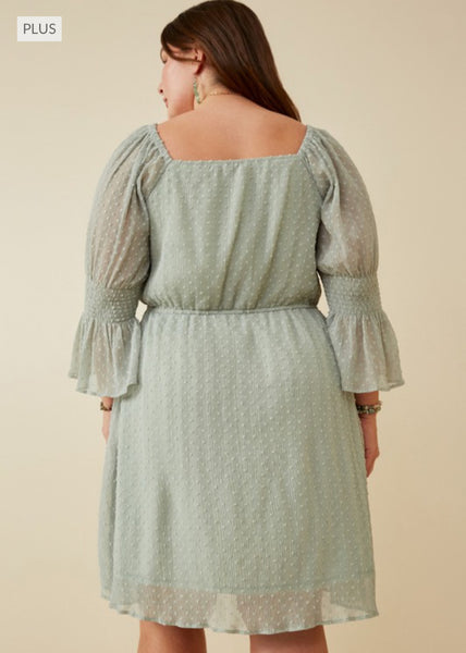 Plus Sage Dress