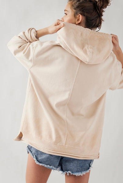 Oversized Distressed Hoodie