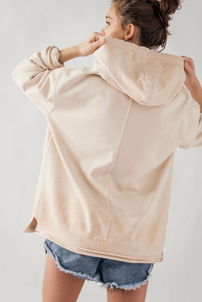 Oversized Distressed Hoodie