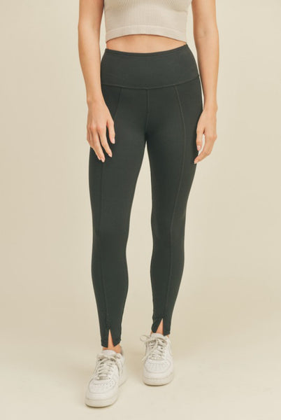 High-Waisted Front Slit Leggings