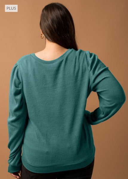 Plus & Regular Sea-foam Top