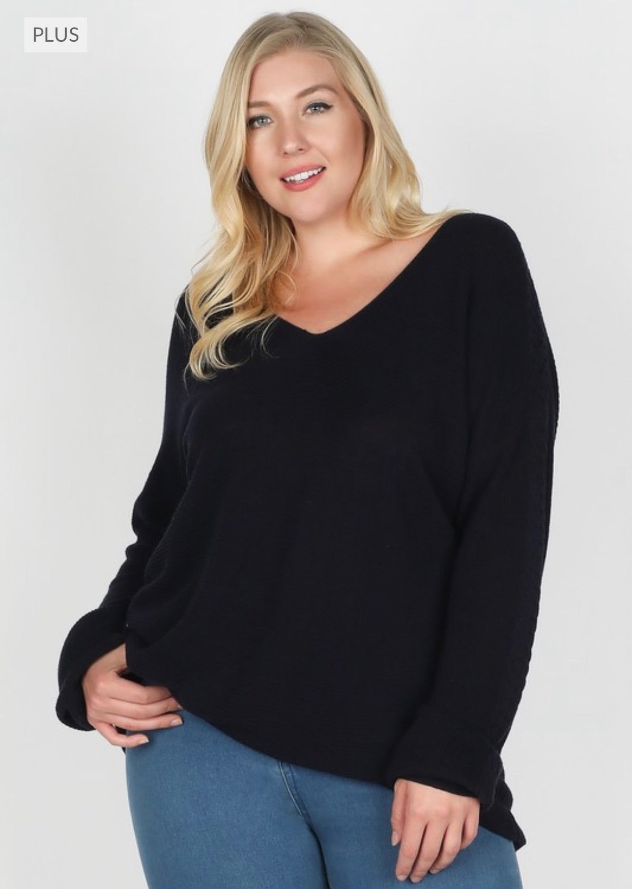 Plus Dark Navy Sweater