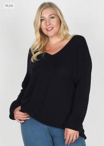 Plus Dark Navy Sweater