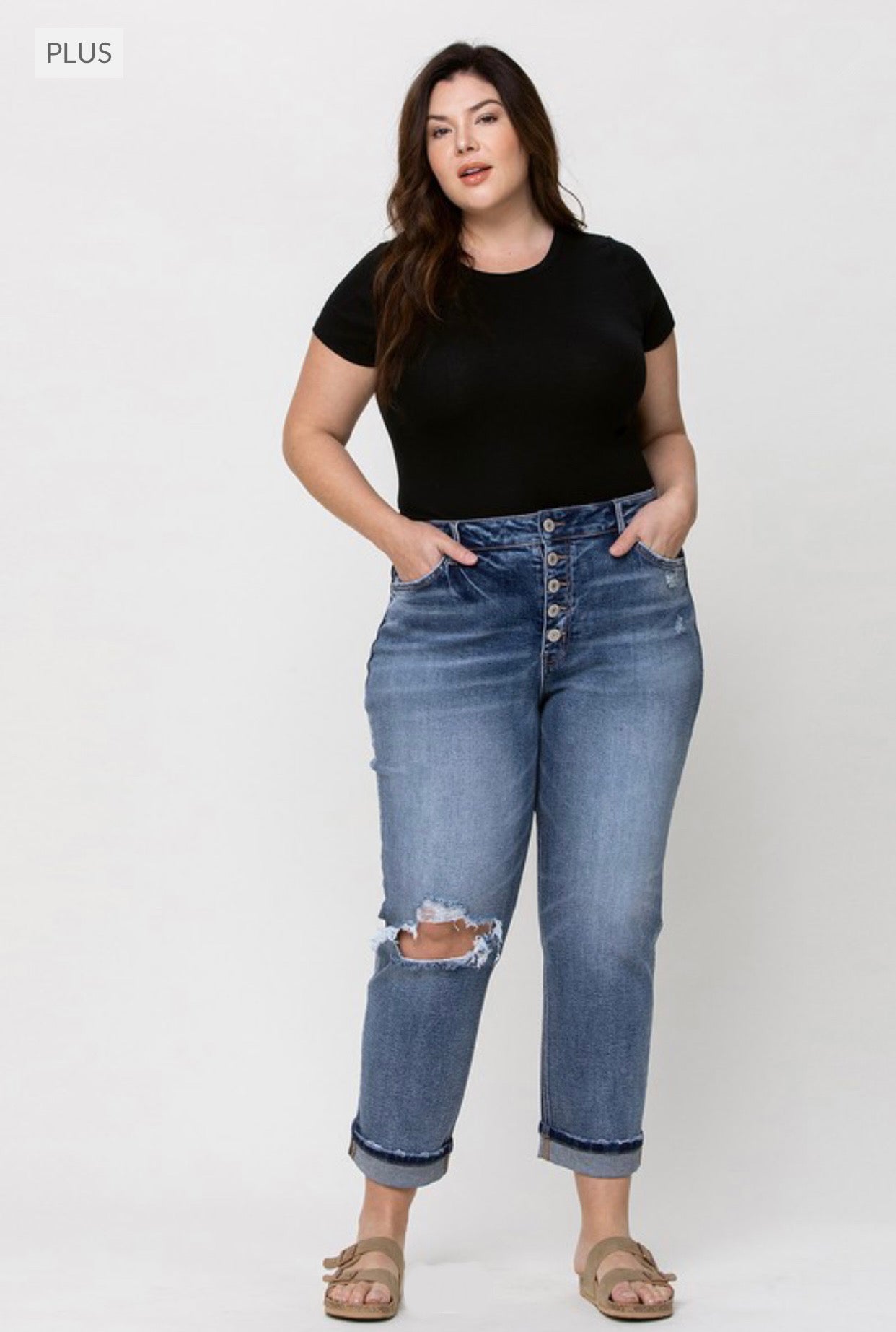 Plus Skeeter Stretch Boyfriend Jeans