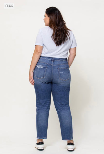 Plus Rivers Stretch Mom Jeans