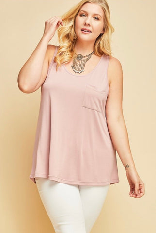 Plus Sleeveless Scoop Top