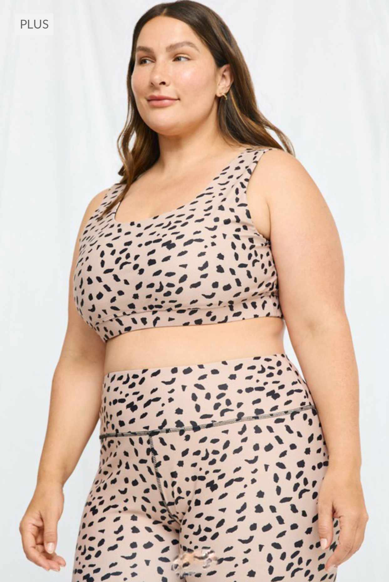 Plus Dalmatian Sports Bra