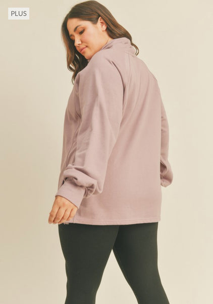 Plus Mock Neck Sweatshirt